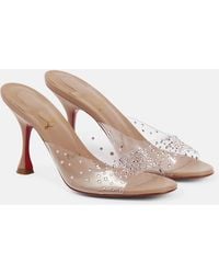 Christian Louboutin - Nudes Degramule Embellished Mules - Lyst