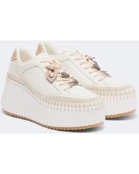 Chloé - Baskets Compensees Nama En Cuir - Lyst