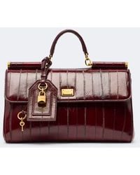 Dolce & Gabbana - My Sicily Medium Eel Leather Top-Handle Bag - Lyst