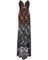 Self-Portrait - Embellished Sheer Lace Gown - Lyst