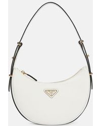 Prada - Arqué Brand-plaque Leather Shoulder Bag - Lyst