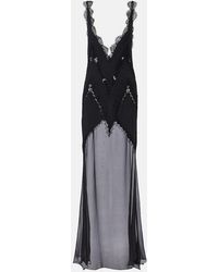 Tom Ford - Lace-Trimmed Satin Gown - Lyst