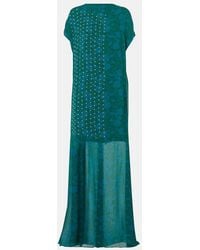 Dries Van Noten - Printed Embellished Maxi Dress - Lyst