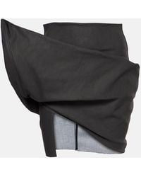 Rick Owens - Draped Cotton-Blend Miniskirt - Lyst