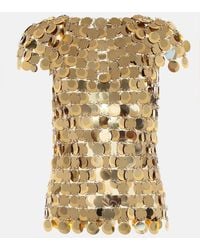 Rabanne - Chainmail Sequin Top - Lyst