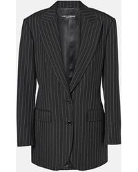 Dolce & Gabbana - Pinstripe Virgin Wool Blazer - Lyst