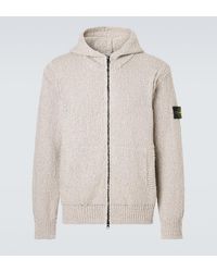 Stone Island - Compass Cotton Zip-Up Hoodie - Lyst