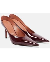 AMINA MUADDI - Mules Anok 90 En Cuir Verni - Lyst