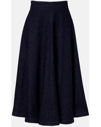 Altuzarra - Varda Denim Midi Skirt - Lyst