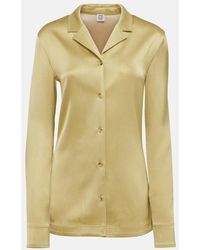 TOTEME - Satin Shirt - Lyst