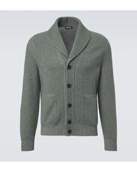 ZEGNA - Waffle-Knit Cashmere And Wool Cardigan - Lyst