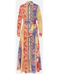 Etro - Printed Cotton-Blend Shirt Dress - Lyst