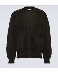 Lemaire - Ribbed-knit Cotton Cardigan - Lyst
