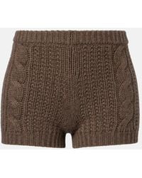 Magda Butrym - Cable-Knit Cashmere Shorts - Lyst