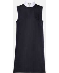 Miu Miu - Wool And Cotton Minidress - Lyst