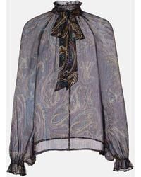 Etro - Paisley Silk-Blend Blouse - Lyst