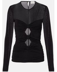 Isabel Marant - Gladice Cutout Gathered Jersey Top - Lyst