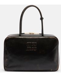 Miu Miu - Beau Leather Tote Bag - Lyst