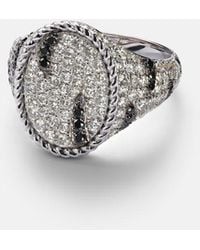 Yvonne Léon - Zebre 18Kt Pinky Ring With Diamonds - Lyst
