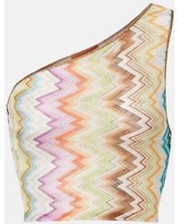 Missoni - Zigzag One-Shoulder Crop Top - Lyst