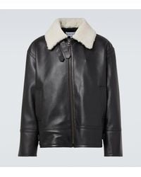 Loewe - Shearling-Trimmed Leather Jacket - Lyst