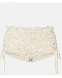 Isabel Marant - Yeliz Crochet Cotton Micro Shorts - Lyst