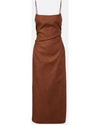 SIR. - Linen Midi Dress - Lyst