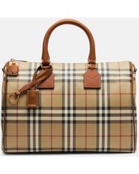 Burberry - Bowling Medium Check Top-Handle Bag - Lyst