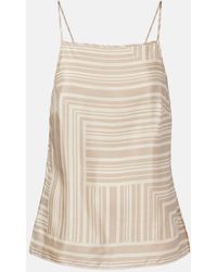 JOSEPH - Stace Printed Silk Top - Lyst