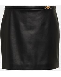 Versace - Medusa '95 Leather Mini Skirt - Lyst