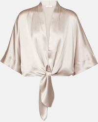 The Sei - Bluse Aus Seidensatin - Lyst