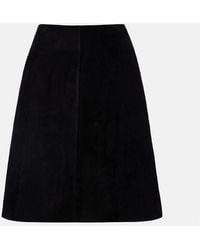 TOTEME - Suede Miniskirt - Lyst