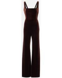 Galvan London - Vesper Velvet Jumpsuit - Lyst