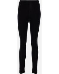 Wardrobe NYC - High-Rise Velvet Leggings - Lyst