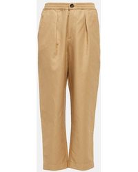 Marni - Cropped High-Rise Straight Pants - Lyst