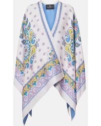 Etro - Paisley Wool-Blend Cape - Lyst