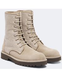 Max Mara - Suede Lace-Up Boots - Lyst