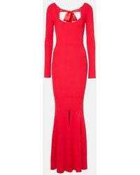 David Koma - Open-Back Ribbed-Knit Gown - Lyst