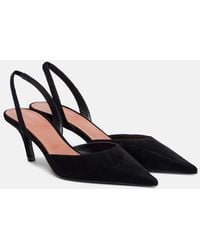 AMINA MUADDI - Slingback-Pumps Sofia 60 Aus Veloursleder - Lyst