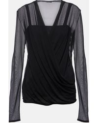 Givenchy - Draped Jersey Blouse - Lyst