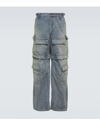 Balenciaga - Jeans cargo anchos de tiro medio - Lyst