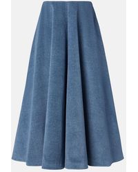 Altuzarra - Varda Denim Midi Skirt - Lyst