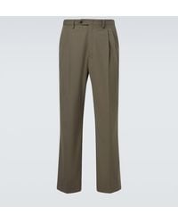 Prada - Wool And Cotton Straight Pants - Lyst