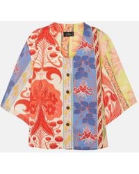 Etro - Printed Oversized Cotton-Blend Shirt - Lyst