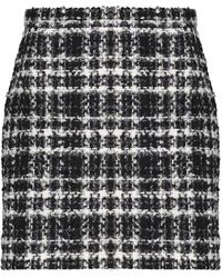 Alessandra Rich Checked Mohair-blend Tweed Miniskirt - Black