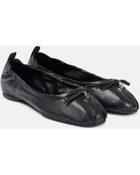 Hogan - H684 Bow-Detail Leather Ballet Flats - Lyst