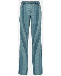 Mugler - Patchwork Straight Jeans - Lyst