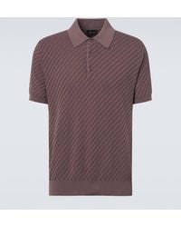 Brioni - Cotton, Silk, And Cashmere Polo Shirt - Lyst