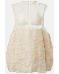 KHAITE - Blair Linen And Silk-Blend Minidress - Lyst