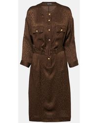 Tom Ford - Silk Jacquard Midi Dress - Lyst